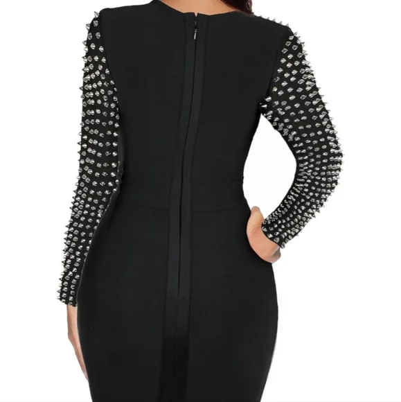 Spike studded bandage dress - Picture 3 of 4